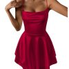 Women's Open Back Layered Flowy Criss Cross Strappy Backless Sexy Party Mini Dress