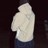 Womens Windbreaker Jacket Outdoors Hiking Reflective Striping Hooded Half Zip Pullover Contrast Pocketed Outerwear