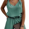 Womens Summer 2 Piece Sets Sleeveless V Neck Knotted Tank Tops Shorts Matching Sets Vacation Cruise Beach Outfits 2025