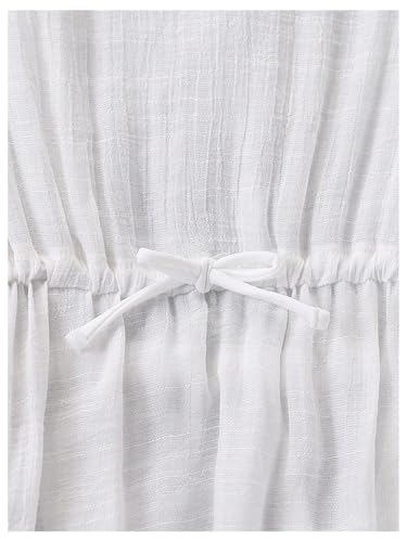 Girl's Swimsuit Coverups Chiffon Short Sleeve Beach Dress Bathing Suit Cover Up