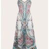 Women's Summer Paisley Floral Maxi Dress V Neck Loose Flowy Vacation Boho Long Sundress
