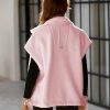 Women's Fleece Vest Casual Sleeveless Button Down Winter Warm Sherpa Jacket with Pockets