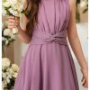 Girl's Chiffon Flowy Dress Sleeveless Tiered Swing Bridesmaid Flower Girl Party Dress