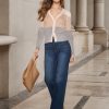 Womens Fall Lightweight Cropped Cardigans Long Sleeve Button Up V Neck Sweater Ribbed Knit Open Front Tops 2025 Trendy