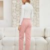 Womens Sherpa Lined Sweatpants Winter Warm Fleece Joggers Casual Lounge Pants