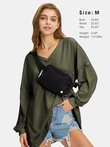 Womens Fall Long Sleeve Shirts V Neck Casual Maternity Tops Loose Babydoll Pullover Dressy Tunic Blouse Outfits 2025