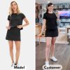 Womens Summer 2 Piece Short Skirt Sets Short Sleeve Tshirt Matching Tennis Skort Dressy Cotton Travel Vacation Outfits