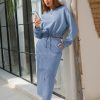 Womens 2 Piece Skirts Set Fall Fashion 2025 Drawstring Sweatshirts Midi Dress Lounge Travel Outfits Winter Clothing
