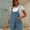 Women's Casual Summer Cotton Linen Rompers Overalls Jumpsuit Shorts