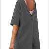 Rompers for Women Casual Short Sleeve Oversized Athletic Workout Reversible Hot Shot Tee Romper Deep Pockets