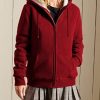 417AU0DiTfL.jpg Women's Casual Full Zip Up Sherpa Lined Hoodie Sweatshirt Jacket Coat