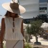 Linen Bow Tie Front Tank Top Women Coquette Pleated Peplum Blouse Y2K Babydoll Ruffle Shirt Sleeveless Tunic Outfits
