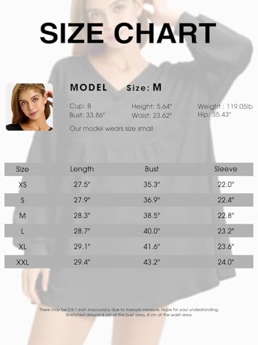 Womens Fall Long Sleeve Shirts V Neck Casual Maternity Tops Loose Babydoll Pullover Dressy Tunic Blouse Outfits 2025