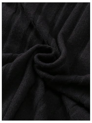 Girl's Casual Sweater Dress Mock Neck Long Sleeve Knitted Midi Dress