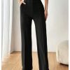 Women's Straight Leg Dress Pants High Waisted Slacks Casual Work Office Pants Trousers