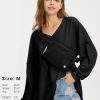 Womens Fall Long Sleeve Shirts V Neck Casual Maternity Tops Loose Babydoll Pullover Dressy Tunic Blouse Outfits 2025