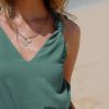 Womens Summer 2 Piece Sets Sleeveless V Neck Knotted Tank Tops Shorts Matching Sets Vacation Cruise Beach Outfits 2025