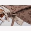 Women Leopard Print Sweater Vest Side Tie Knit Tank Tops Sleeveless Crew Neck Casual Fall Outfits