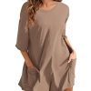 Rompers for Women Casual Short Sleeve Oversized Athletic Workout Reversible Hot Shot Tee Romper Deep Pockets