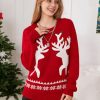 Patterns Reindeer Ugly Christmas Sweater Jumper Pullover Tops