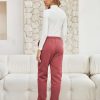 Womens Sherpa Lined Sweatpants Winter Warm Fleece Joggers Casual Lounge Pants
