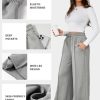 Women's High Waisted Drawstring Waist Wide Leg Sweatpants with Pockets Casual Loose Yoga Pants