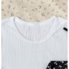 Girl's Floral Tie Shoulder Dress Flowy Boho Short Sundress with Short Sleeve Knit Tee