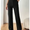Women's Straight Leg Dress Pants High Waisted Slacks Casual Work Office Pants Trousers