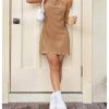 Women's Criss Cross Halter Backless Sexy Mini Dress Textured Plisse Party Dress