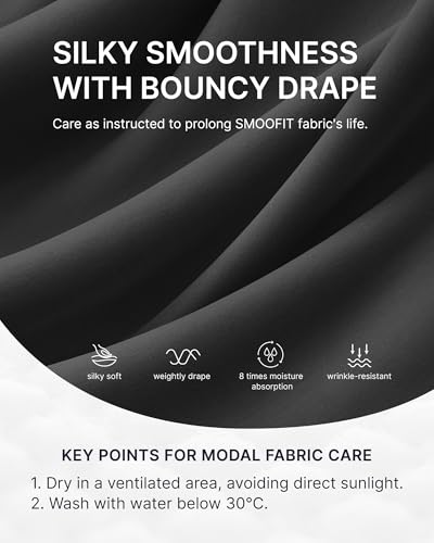 Smoofit Modal Soft Women Wide Leg Sweatpants with Pockets Yoga Pants Casual Lounge Trousers Petite/Regular/Tall