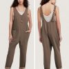 Womens High Roller Denim Bib Jumpsuits Casual Loose Sleeveless Baggy Overalls Jeans Pants Jumpers with Pockets