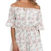 Women's Summer Floral Romper Dress Off Shoulder Ruffle Elastic Wasit Wide Leg Shorts Jumpsuit Vacation Beach 2025