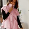 Women's Fleece Vest Casual Sleeveless Button Down Winter Warm Sherpa Jacket with Pockets