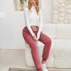 Womens Sherpa Lined Sweatpants Winter Warm Fleece Joggers Casual Lounge Pants