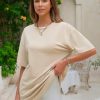 EXLURA Women's Summer Short Sleeve T Shirt Dress Casual Crewneck Resort Wear Tops Sundress Vacation Cruise Beach Outfits 2025