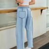 Womens Baggy Wide Leg Pants Casual Summer Palazzo Pants Drawstring Waist Barrel Sweatpants with Pockets