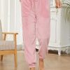 Womens Fleece Pajama Pants Fuzzy Lounge Bottoms Warm Fluffy Sleepwear with Pockets
