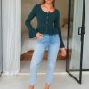 Women Cropped Cardigan Sweaters Fall Flare Sleeve Button Cardigans Ruffled Hem Cute Sweater Casual Soft Stretchy Tops