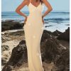 Women's Plunge Neck Backless Low Cut Maxi Dress Rose Floral Wedding Guest Dresses