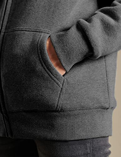 Women's Casual Full Zip Up Sherpa Lined Hoodie Sweatshirt Jacket Coat