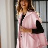 Women's Fleece Vest Casual Sleeveless Button Down Winter Warm Sherpa Jacket with Pockets