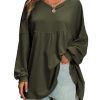 Womens Fall Long Sleeve Shirts V Neck Casual Maternity Tops Loose Babydoll Pullover Dressy Tunic Blouse Outfits 2025