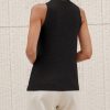 Women Halter Cross Over Collar Tank Knit Sleeveless Top Solid Color Casual Summer Blouse