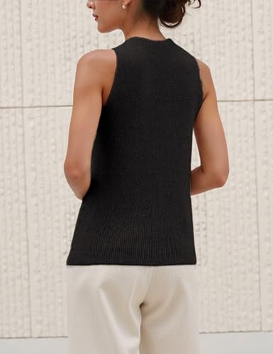 Women Halter Cross Over Collar Tank Knit Sleeveless Top Solid Color Casual Summer Blouse
