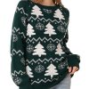EXLURA Patterns Reindeer Ugly Christmas Sweater Jumper Pullover Tops
