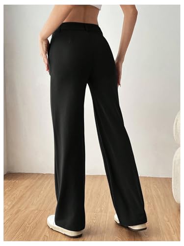 Women's Straight Leg Dress Pants High Waisted Slacks Casual Work Office Pants Trousers