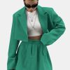 Women's Business Casual Blazer Suit Sets and Pleated Mini Skirt 2 Piece Outfits Trendy Long Sleeve Y2K Clothes 2025
