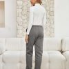 Womens Sherpa Lined Sweatpants Winter Warm Fleece Joggers Casual Lounge Pants