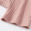 Girl's 2 Piece Solid Scoop Neck Sleeveless Ribbed Knit Short Romper Jumpsuit