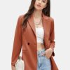 Women's Business Casual Blazers Lightweight Long Sleeve Knit Lapel Loose Fit Work Office Suit Jackets with Pocket 2025